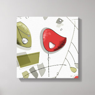 Mid Century Modern Atomic Mobiles Canvas Print