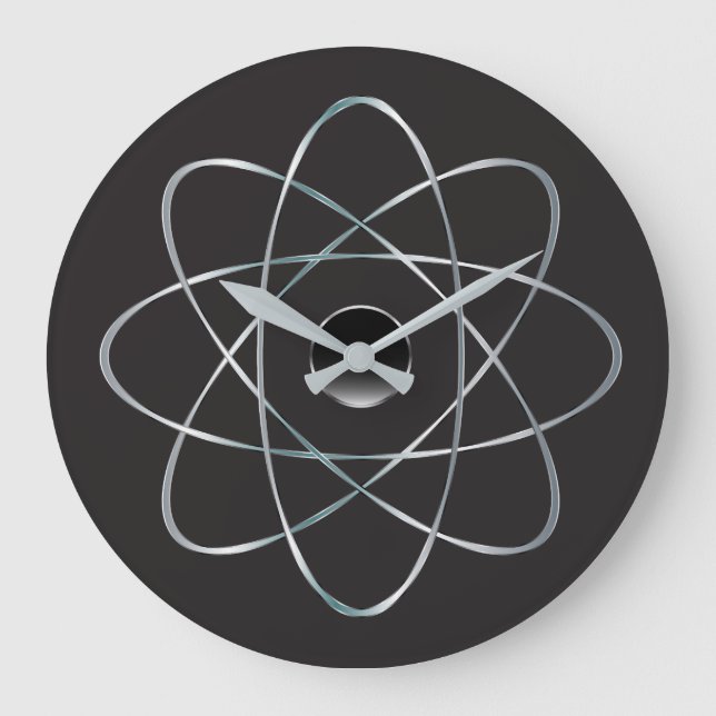 Mid-century Modern Atomic Nucleus Mod Large Clock (Front)