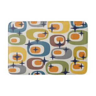 Mid Century Modern Atomic Pattern Bath Mat