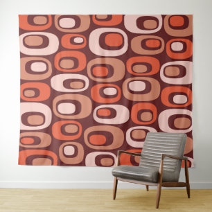Mid Century Modern Atomic Pattern Tapestry