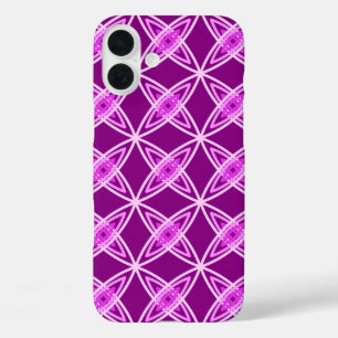 Mid Century Modern Atomic Print - Amethyst Purple iPhone 16 Plus Case