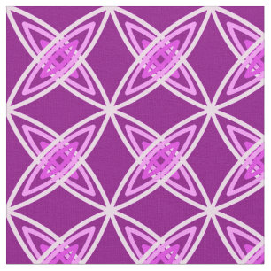 Mid Century Modern Atomic Print - Amethyst Purple Fabric