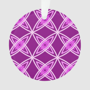 Mid Century Modern Atomic Print - Amethyst Purple Ornament