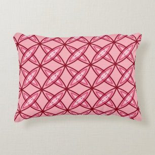 Mid Century Modern Atomic Print - Ballet Pink Decorative Cushion