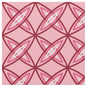 Mid Century Modern Atomic Print - Ballet Pink Fabric