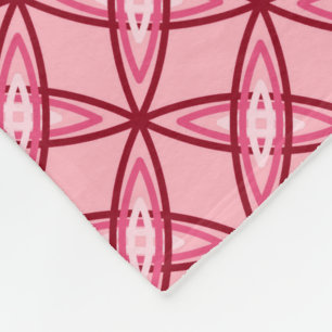 Mid Century Modern Atomic Print - Ballet Pink Fleece Blanket