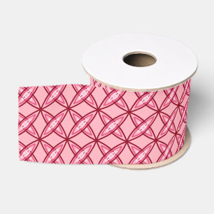 Mid Century Modern Atomic Print - Ballet Pink Grosgrain Ribbon