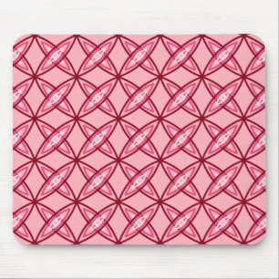 Mid Century Modern Atomic Print - Ballet Pink Mouse Mat