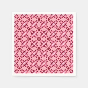 Mid Century Modern Atomic Print - Ballet Pink Napkin