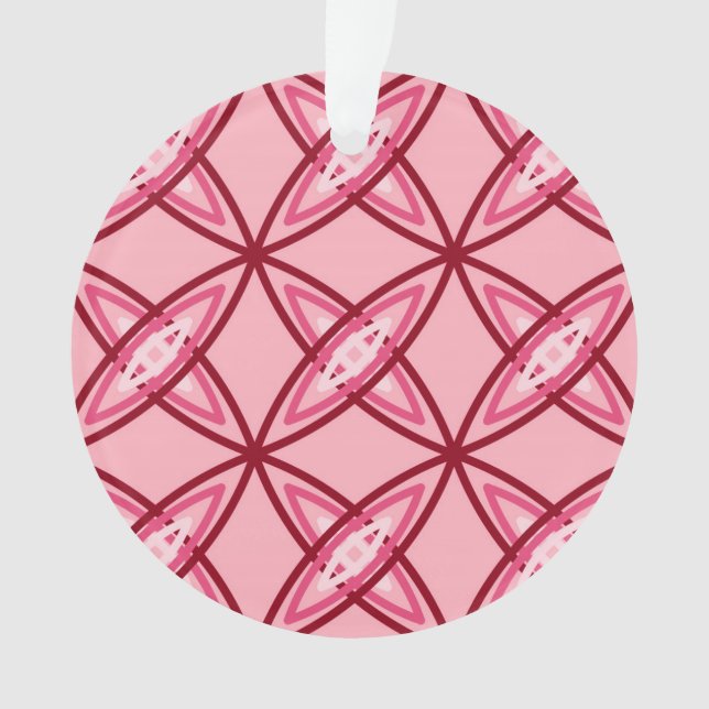 Mid Century Modern Atomic Print - Ballet Pink Ornament (Front)