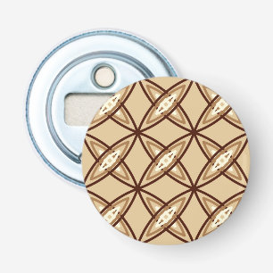Mid Century Modern Atomic Print - Camel Tan Bottle Opener
