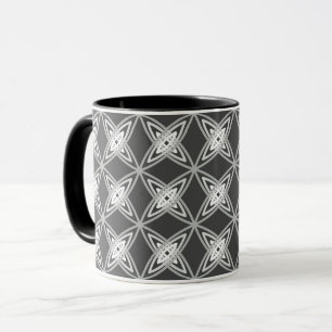 Mid Century Modern Atomic Print - Charcoal Grey Mug