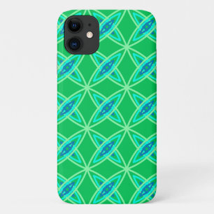 Mid Century Modern Atomic Print - Jade Green iPhone 11 Case