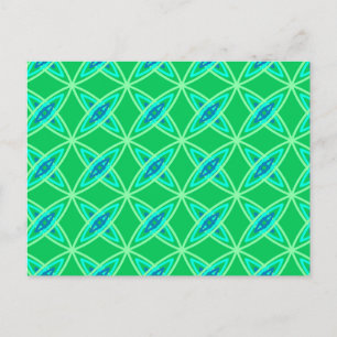 Mid Century Modern Atomic Print - Jade Green Postcard
