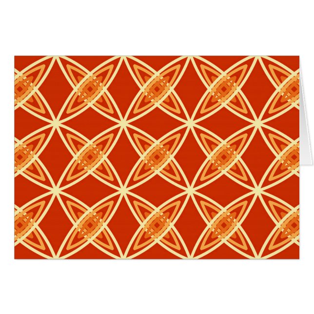 Mid Century Modern Atomic Print - Mandarin Orange (Front Horizontal)
