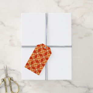 Mid Century Modern Atomic Print - Mandarin Orange Gift Tags