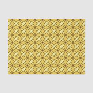 Mid Century Modern Atomic Print - Mustard Gold Tissue Paper