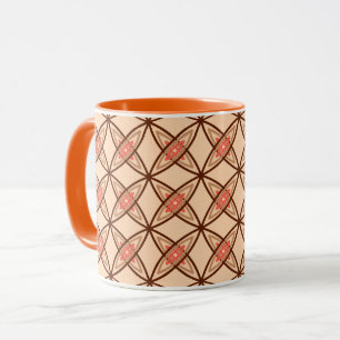Mid Century Modern Atomic Print - Pastel Peach Mug