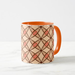 Mid Century Modern Atomic Print - Pastel Peach Mug