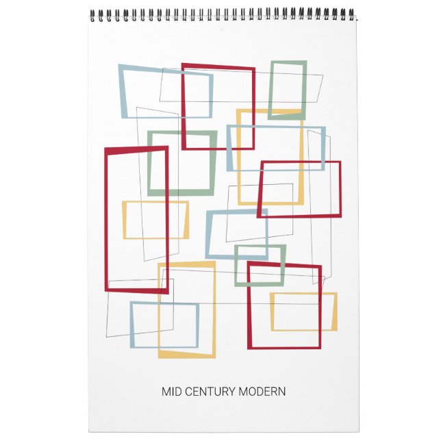 Mid Century Modern Atomic Retro Original Art Calendar (Cover)
