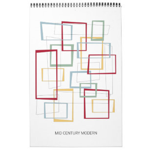 Mid Century Modern Atomic Retro Original Art Calendar