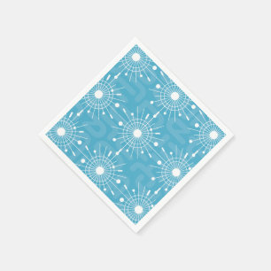Mid Century Modern Atomic Sputnik Snowflake MOD Napkin