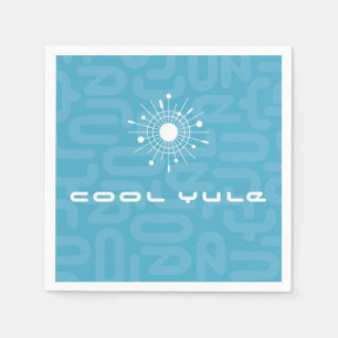 Mid Century Modern Atomic Sputnik Snowflake MOD Napkin