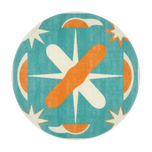Mid Century Modern Atomic Starburst Cutting Board