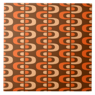 Mid-Century Modern Atomic Zipper Pattern Tile