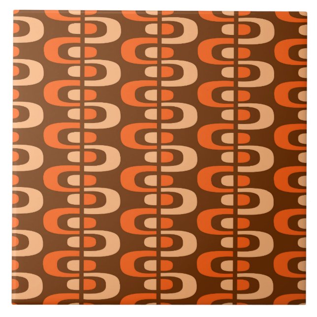 Mid-Century Modern Atomic Zipper Pattern Tile (Front)