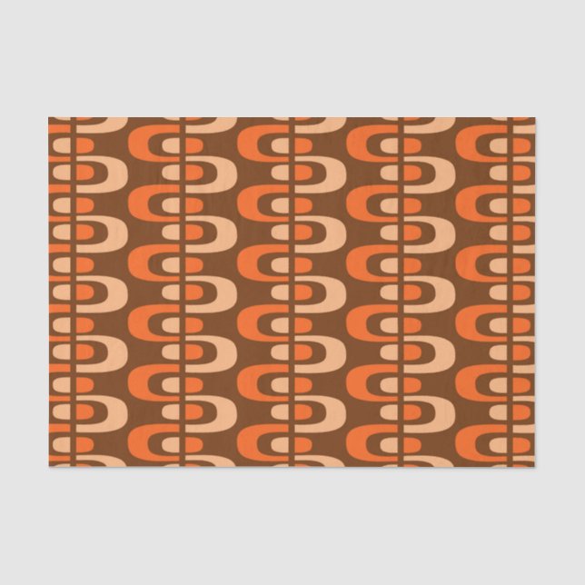 Mid-Century Modern Atomic Zipper Pattern Tissue Paper (Front)