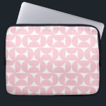 Mid Century Modern Baby Pink And White Pattern Laptop Sleeve<br><div class="desc">Retro Mid Century Modern Pattern – Abstract Geometric Shapes – Cute and Minimalist Pattern in Baby Pink.</div>