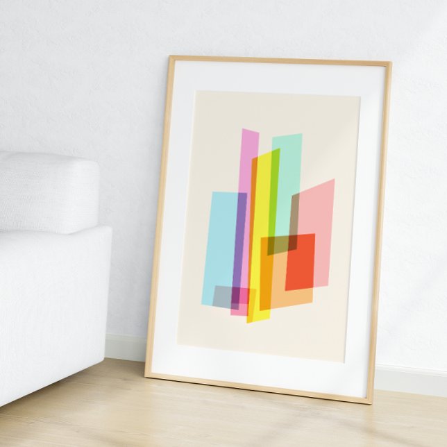 Mid-Century Modern Bauhaus Pastel Trendy Geometric Poster (Creator Uploaded)