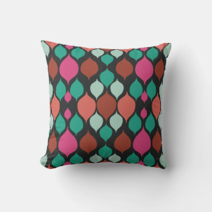 Mid Century Modern Black Geometric Cushion