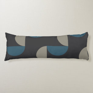 Mid-Century Modern Blue Gray Gunmetal Body Cushion