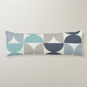 Mid-Century Modern blue green and grey   Body Cushion