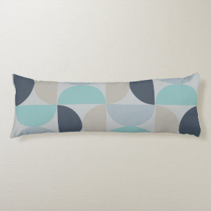 Mid-Century Modern blue green and grey Body Cushion