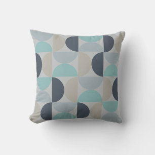 Mid-Century Modern blue green and grey Cushion