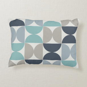 Mid-Century Modern blue green and grey    Decorative Cushion
