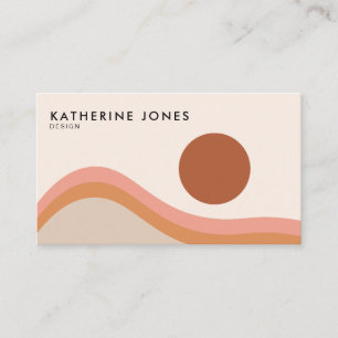 Mid Century Modern Boho Chic Business Card