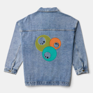 Mid-Century Modern Bowling Balls  Denim Jacket