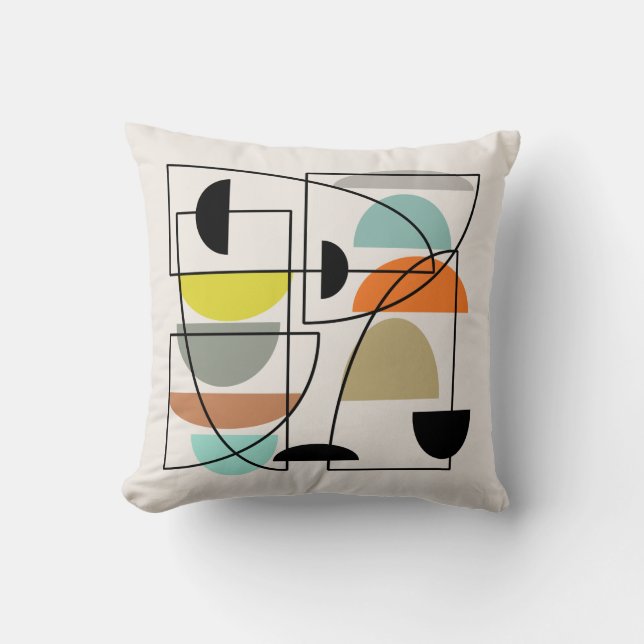 Mid Century Modern "Bowls" Cushion (Front)