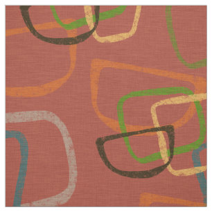 Mid Century Modern Bowls   Fifties Retro Style Fabric
