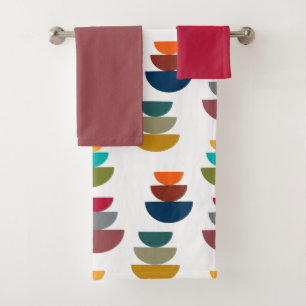 Mid-Century Modern Bright Minimalism Bath Towel Set