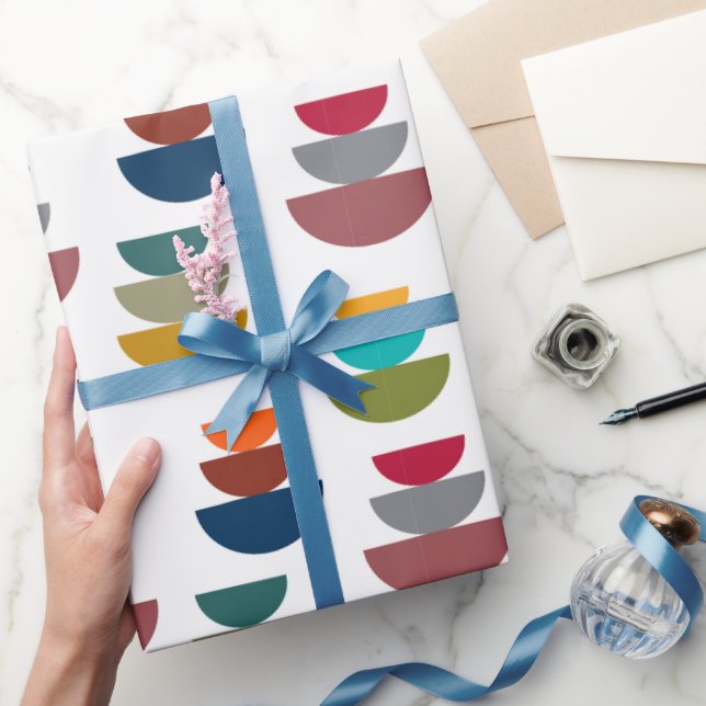 Mid-Century Modern Bright Minimalism  Wrapping Paper (Gifting)