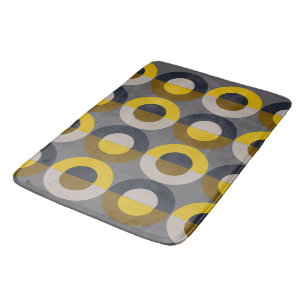Mid-Century Modern Bronze Mustard Thunder       Bath Mat