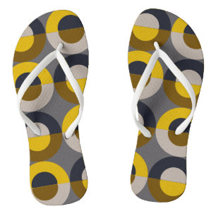 Mid-Century Modern Bronze Mustard Thunder Flip Flops