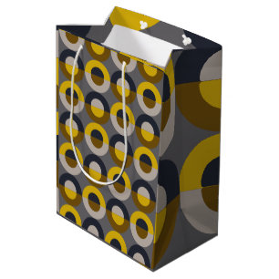 Mid-Century Modern Bronze Mustard Thunder       Medium Gift Bag