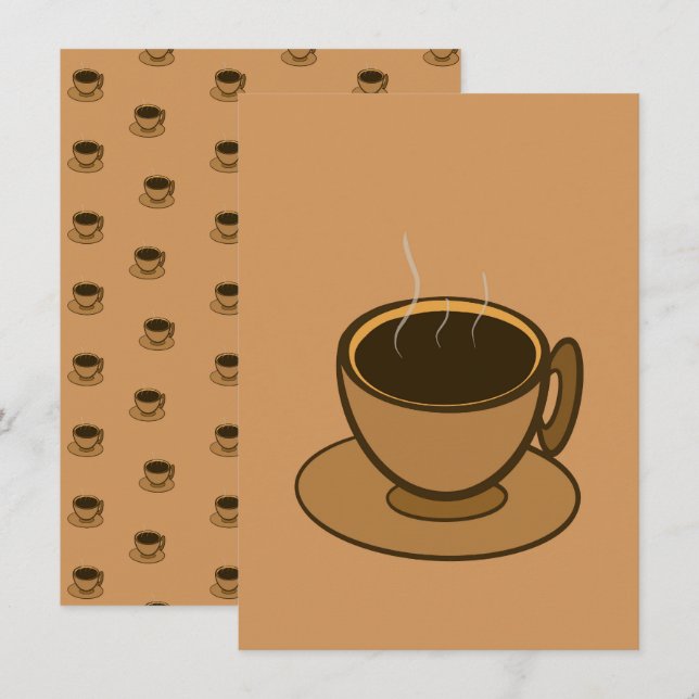 Mid Century Modern Brown Cosy Coffee Cup (Front/Back)