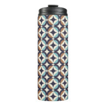 Mid-Century Modern Brown & Teal Pattern